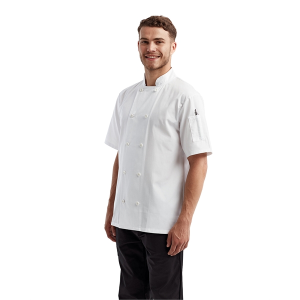 Artisan Collection by Reprime Unisex Short-Sleeve Recycled Chef's Coat